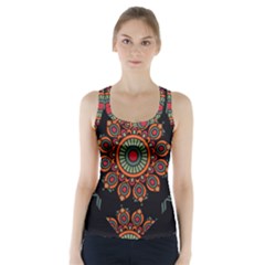 Colored Mandala Dark 2 Racer Back Sports Top by byali