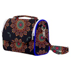 Colored Mandala Dark 2 Satchel Shoulder Bag by byali