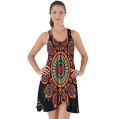 Colored Mandala Dark 2 Show Some Back Chiffon Dress by byali