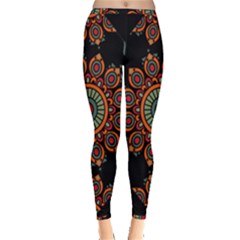 Colored Mandala Dark 2 Inside Out Leggings by byali