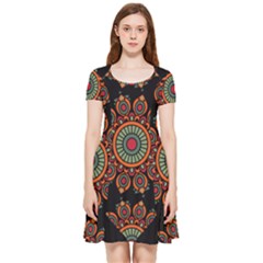 Colored Mandala Dark 2 Inside Out Cap Sleeve Dress by byali