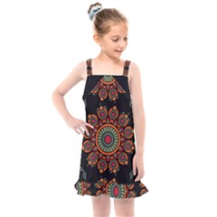 Colored Mandala Dark 2 Kids  Overall Dress by byali