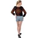 Colored Mandala Dark 2 Banded Bottom Chiffon Top View2