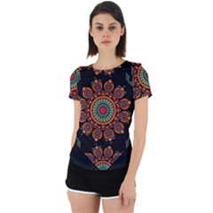 Colored Mandala Dark 2 Back Cut Out Sport Tee by byali