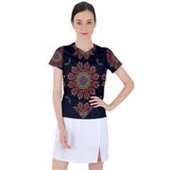 Colored Mandala Dark 2 Women s Sports Top by byali