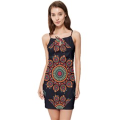 Colored Mandala Dark 2 Summer Tie Front Dress by byali