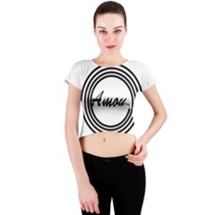 Amour Crew Neck Crop Top