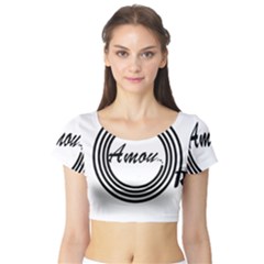 Amour Short Sleeve Crop Top