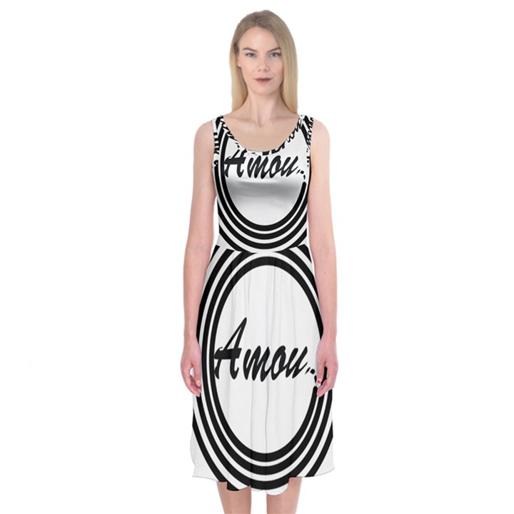 AMOUR Midi Sleeveless Dress