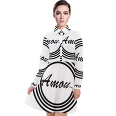 Amour Long Sleeve Chiffon Shirt Dress by WELCOMEshop