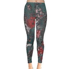 Multicolored Surface Texture Print Leggings  by dflcprintsclothing