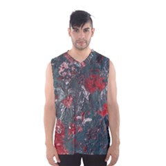 Multicolored Surface Texture Print Men s Basketball Tank Top by dflcprintsclothing