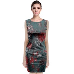 Multicolored Surface Texture Print Classic Sleeveless Midi Dress by dflcprintsclothing