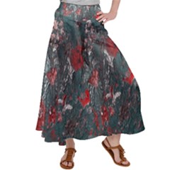 Multicolored Surface Texture Print Satin Palazzo Pants by dflcprintsclothing