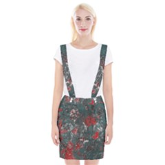 Multicolored Surface Texture Print Braces Suspender Skirt by dflcprintsclothing