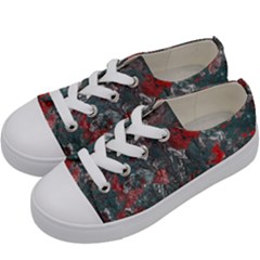 Multicolored Surface Texture Print Kids  Low Top Canvas Sneakers by dflcprintsclothing