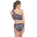 Multicolored Surface Texture Print Spliced Up Two Piece Swimsuit View2