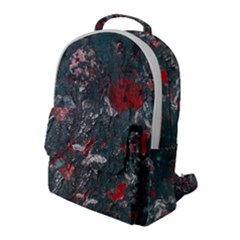 Multicolored Surface Texture Print Flap Pocket Backpack (large)