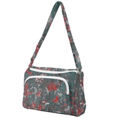 Multicolored Surface Texture Print Front Pocket Crossbody Bag by dflcprintsclothing