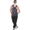 Multicolored Surface Texture Print Men s Sleeveless Hoodie View2