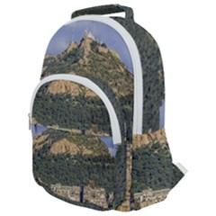 Atenas Aerial View Cityscape Photo Rounded Multi Pocket Backpack by dflcprintsclothing