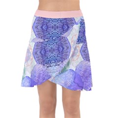 Underwater Vibes Wrap Front Skirt