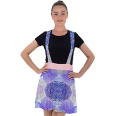 Underwater Vibes Velvet Suspender Skater Skirt by gloriasanchez