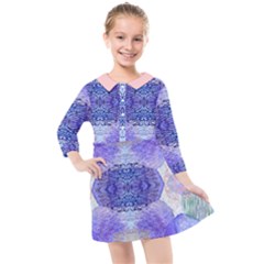 Underwater Vibes Kids  Quarter Sleeve Shirt Dress by gloriasanchez