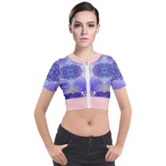 Underwater Vibes Short Sleeve Cropped Jacket by gloriasanchez