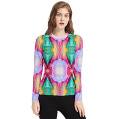 Colorful Abstract Painting E Women s Long Sleeve Rash Guard