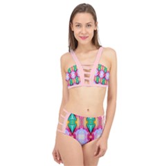 Colorful Abstract Painting E Cage Up Bikini Set by gloriasanchez