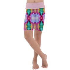 Colorful Abstract Painting E Kids  Lightweight Velour Cropped Yoga Leggings by gloriasanchez