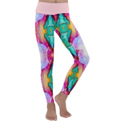 Colorful Abstract Painting E Kids  Lightweight Velour Classic Yoga Leggings by gloriasanchez