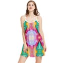 Colorful Abstract Painting E Summer Frill Dress View1