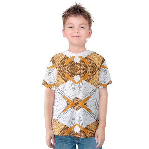 Abstract African Pattern Kids  Cotton Tee by gloriasanchez