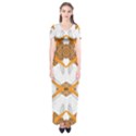 Abstract African Pattern Short Sleeve Maxi Dress View1