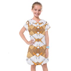 Abstract African Pattern Kids  Drop Waist Dress