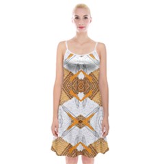 Abstract African Pattern Spaghetti Strap Velvet Dress