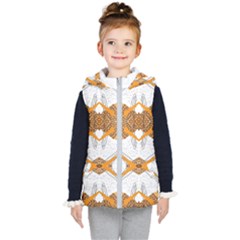 Abstract African Pattern Kids  Hooded Puffer Vest