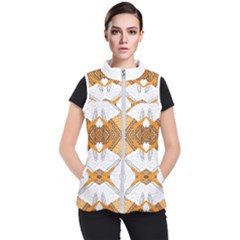 Abstract African Pattern Women s Puffer Vest