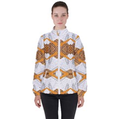 Abstract African Pattern Women s High Neck Windbreaker by gloriasanchez