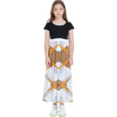 Abstract African Pattern Kids  Flared Maxi Skirt by gloriasanchez