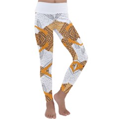 Abstract African Pattern Kids  Lightweight Velour Classic Yoga Leggings by gloriasanchez