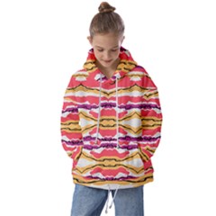 Earth Boho Print Kids  Oversized Hoodie