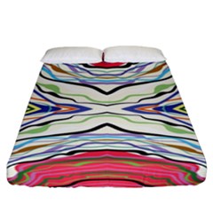 Bohemian Colorful Pattern B Fitted Sheet (california King Size) by gloriasanchez