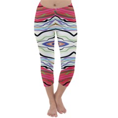 Bohemian Colorful Pattern B Capri Winter Leggings 