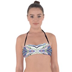 Bohemian Colorful Pattern B Halter Bandeau Bikini Top by gloriasanchez