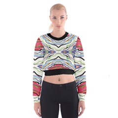 Bohemian Colorful Pattern B Cropped Sweatshirt