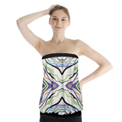 Bohemian Colorful Pattern B Strapless Top by gloriasanchez