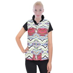 Bohemian Colorful Pattern B Women s Button Up Vest